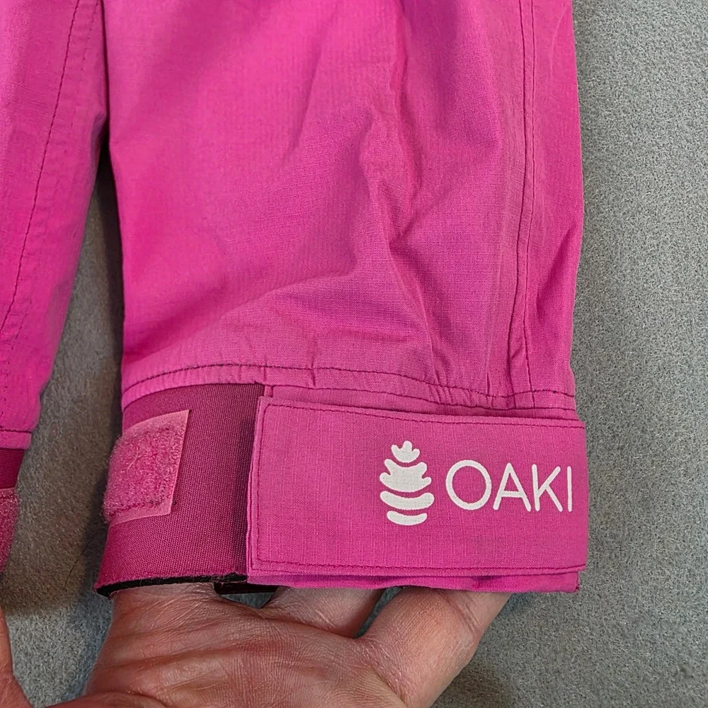 Oaki Kids Pink Waterproof Rain Pants Seam Sealed Neoprene Adjustable Cuffs 2T